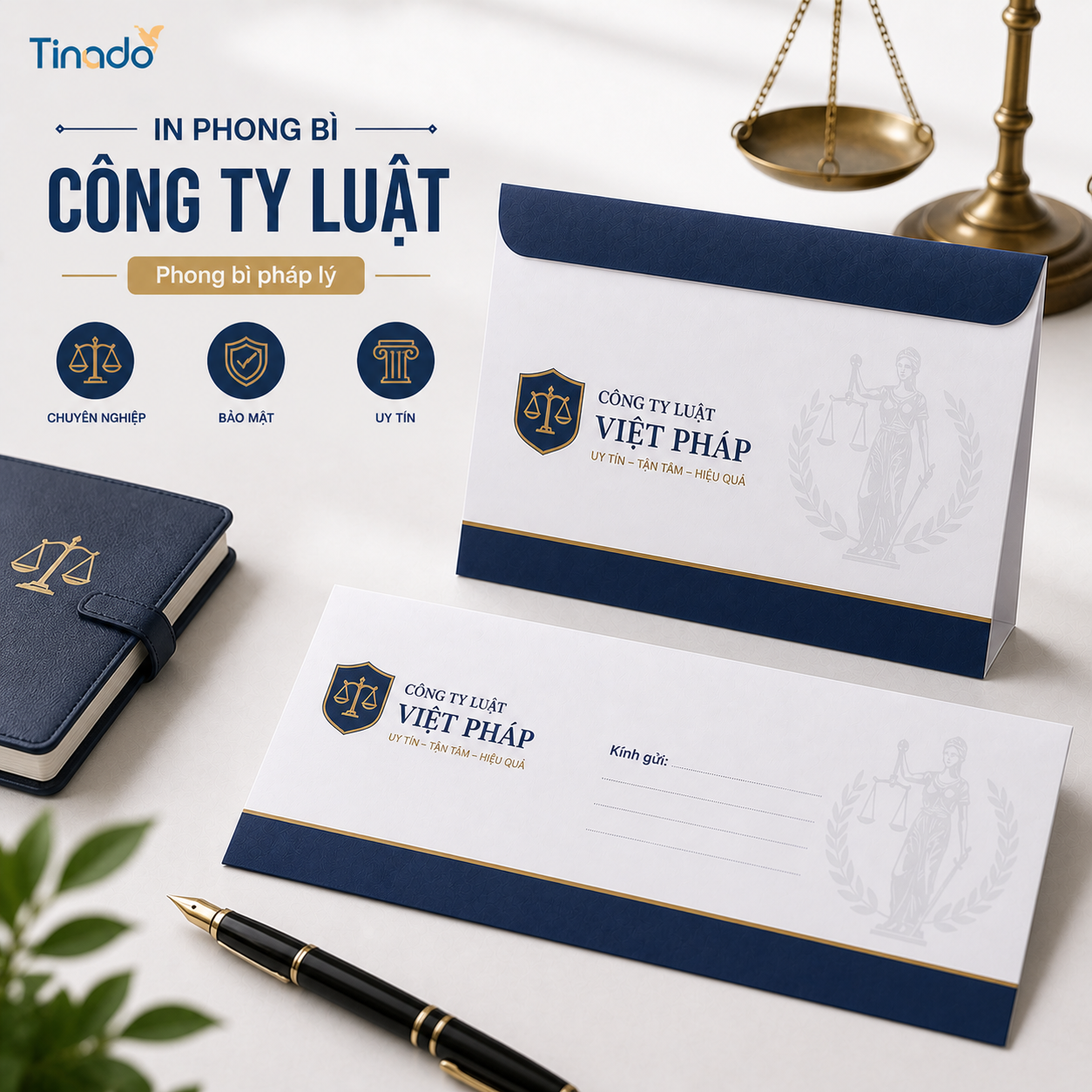 In phong bì công ty luật