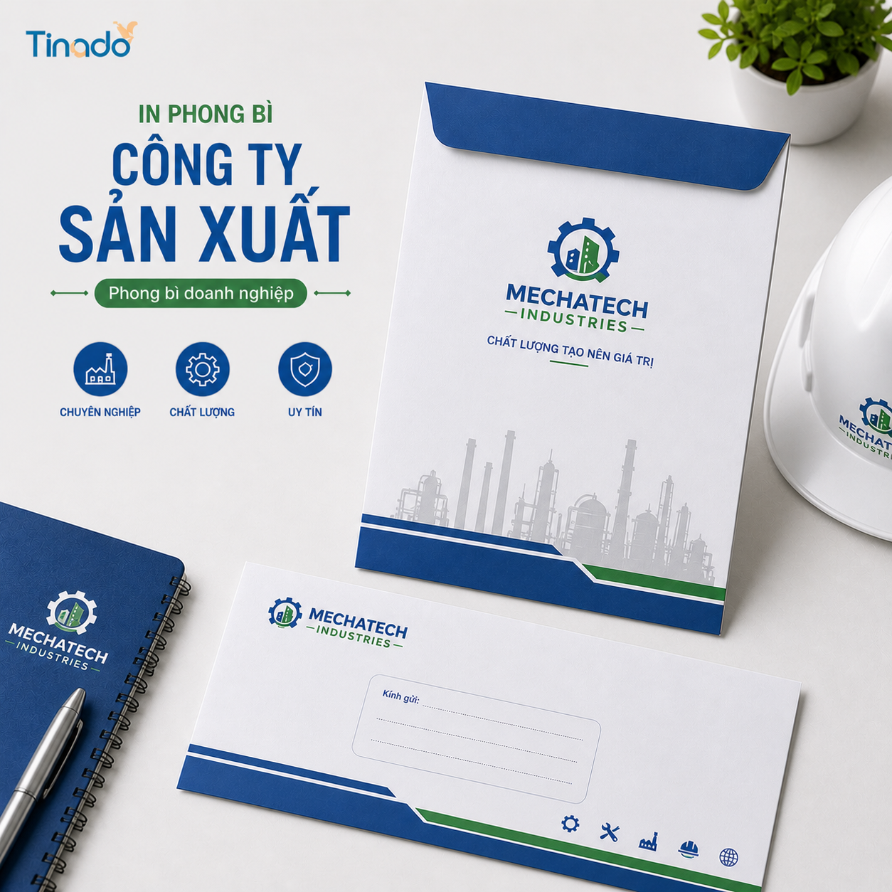 In phong bì công ty sản xuất