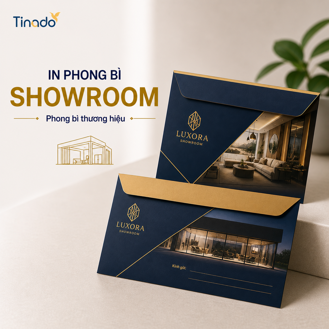 In phong bì showroom