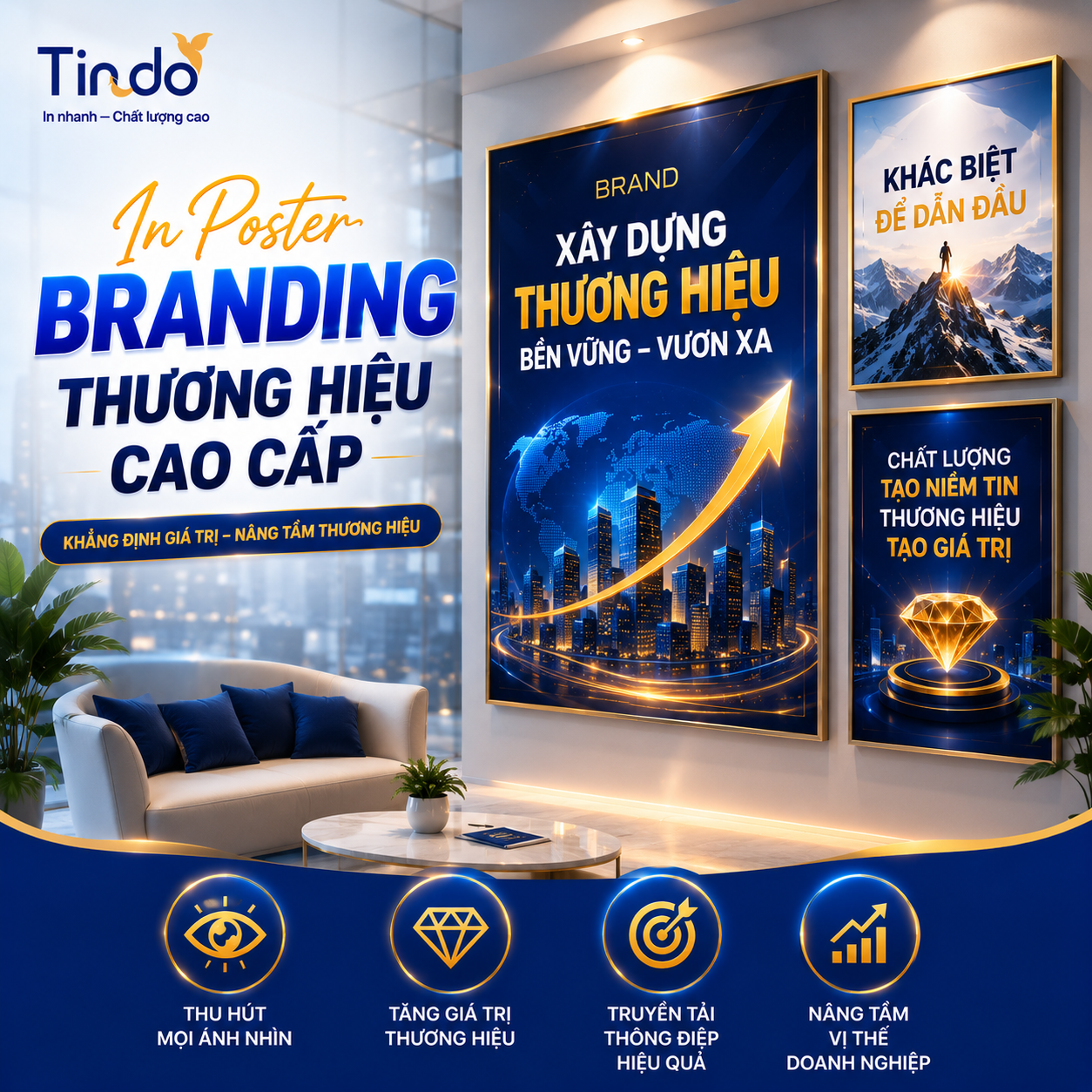 In poster branding thương hiệu cao cấp