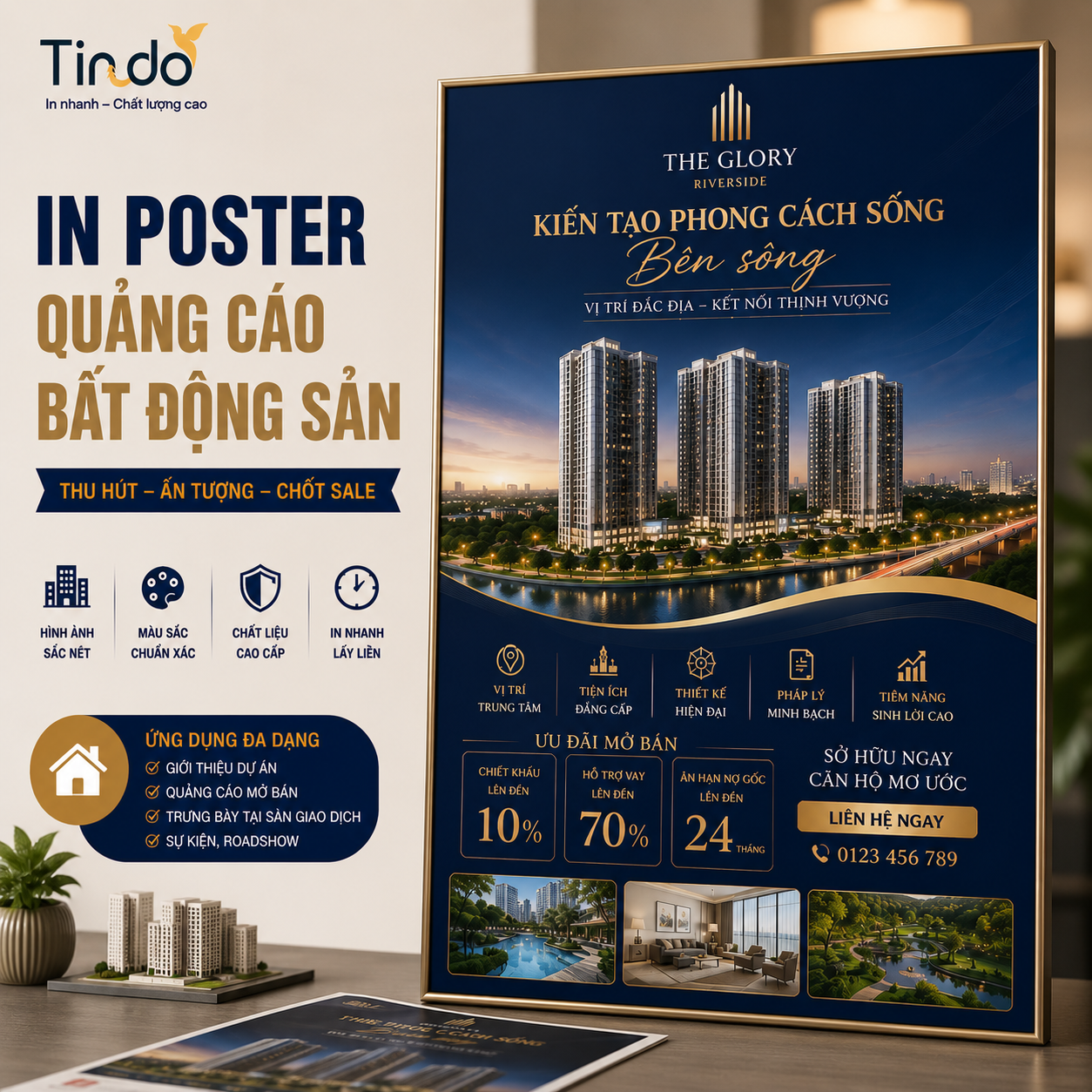 In poster quảng cáo bất động sản