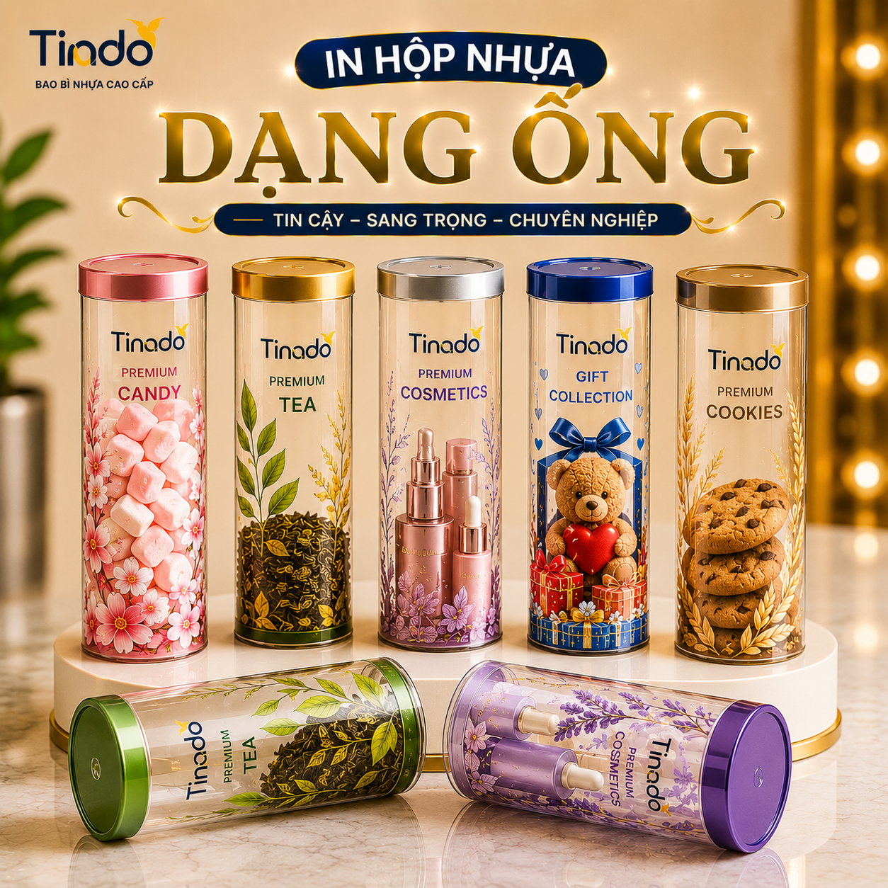 In Hộp Nhựa Dạng Ống