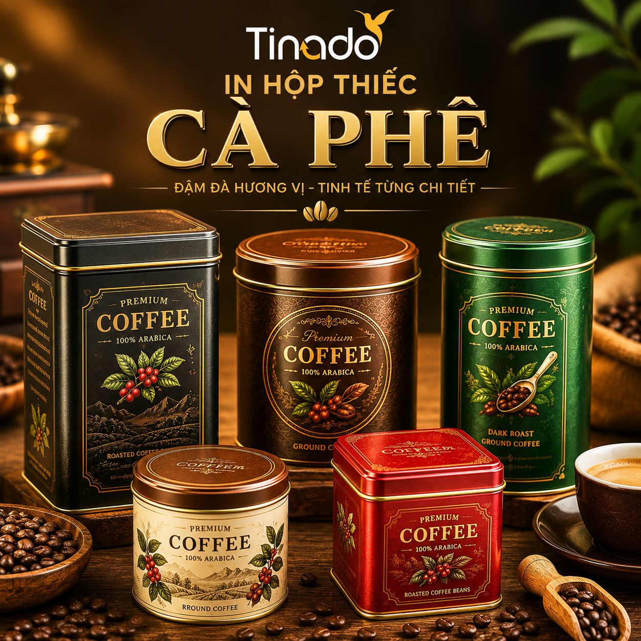 In Hộp Thiếc Cà Phê