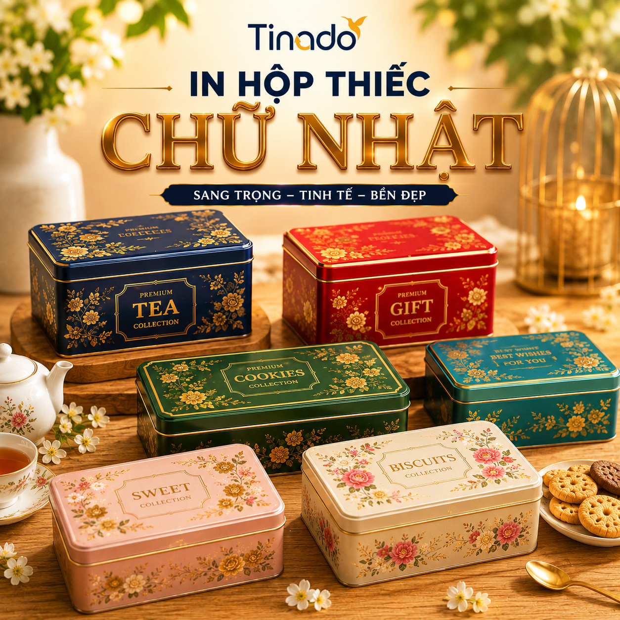 In Hộp Thiếc Chữ Nhật