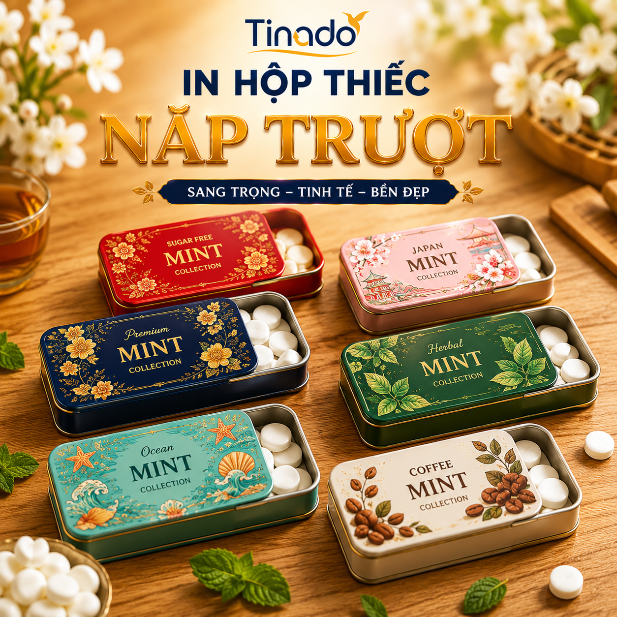 In Hộp Thiếc Nắp Trượt