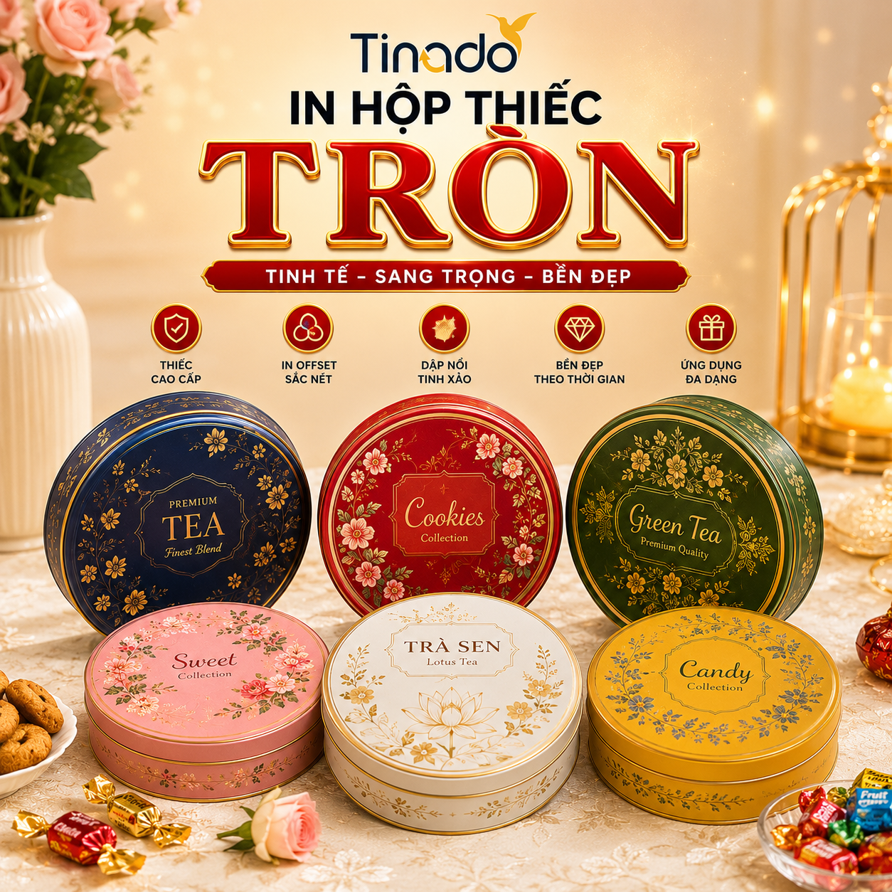 In Hộp Thiếc Tròn