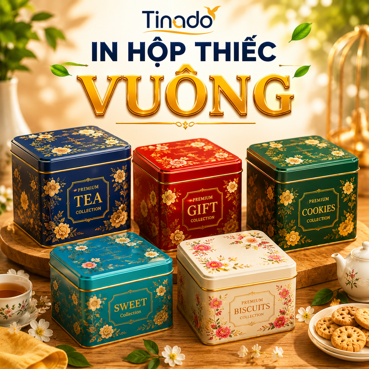 In Hộp Thiếc Vuông