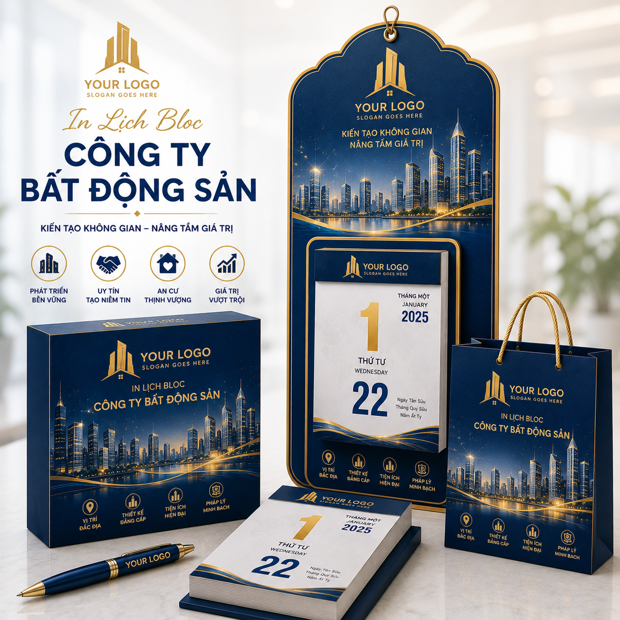 In Lịch Bloc Công Ty Bất Động Sản