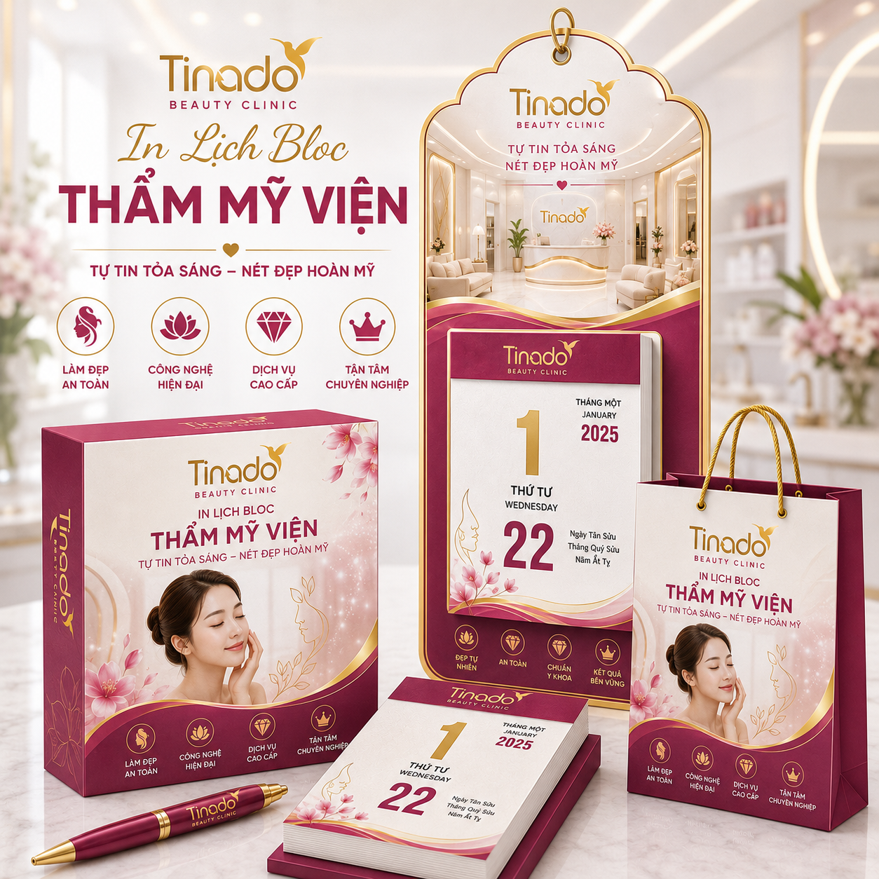 In Lịch Bloc Thẩm Mỹ Viện