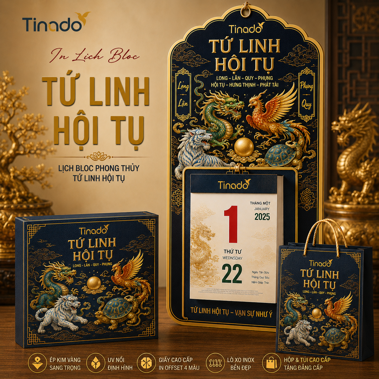 In Lịch Bloc Tứ Linh Hội Tụ