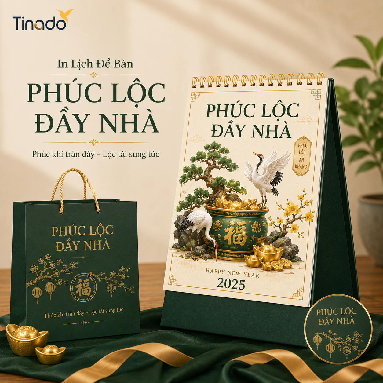 In Lịch Để Bàn Phúc Lộc Đầy Nhà