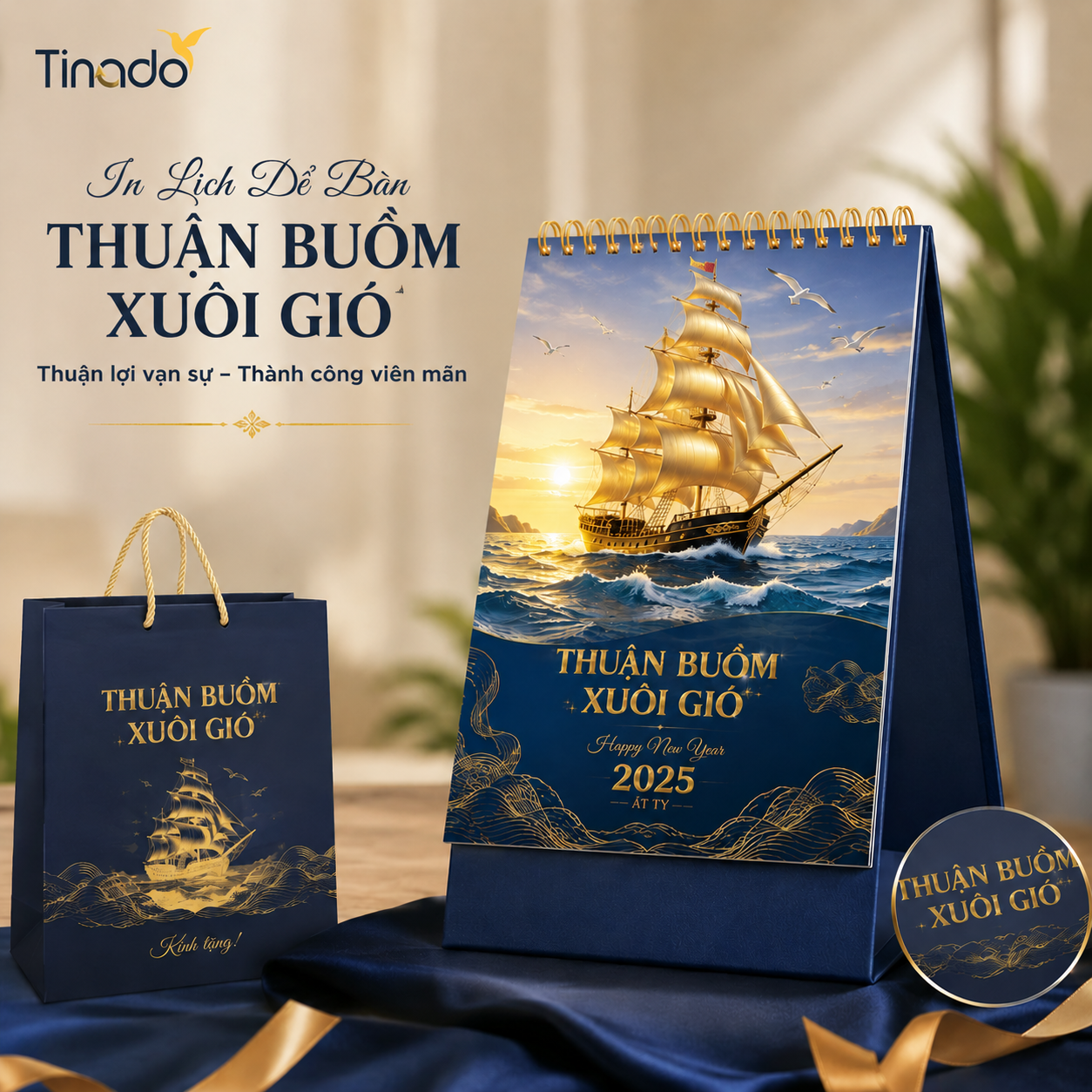 In Lịch Để Bàn Thuận Buồm Xuôi Gió