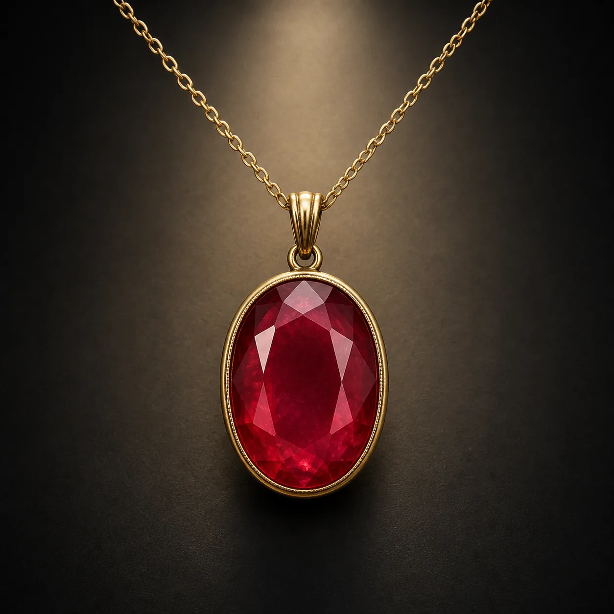 Mặt dây Ruby RB01-PD trên nền tối