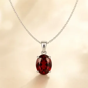 Dây chuyền Garnet bạc 925