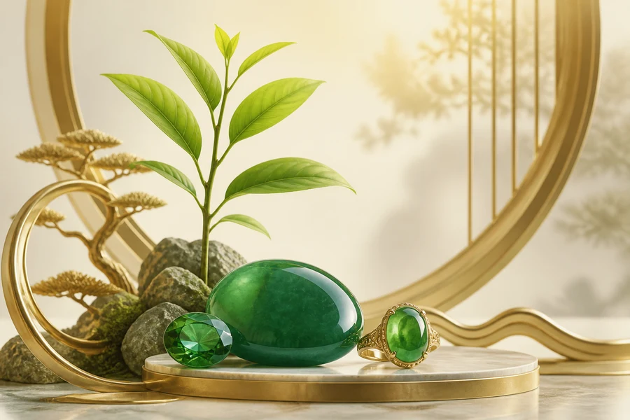 Cây xanh trong khung tròn đại diện cho Mệnh Mộc