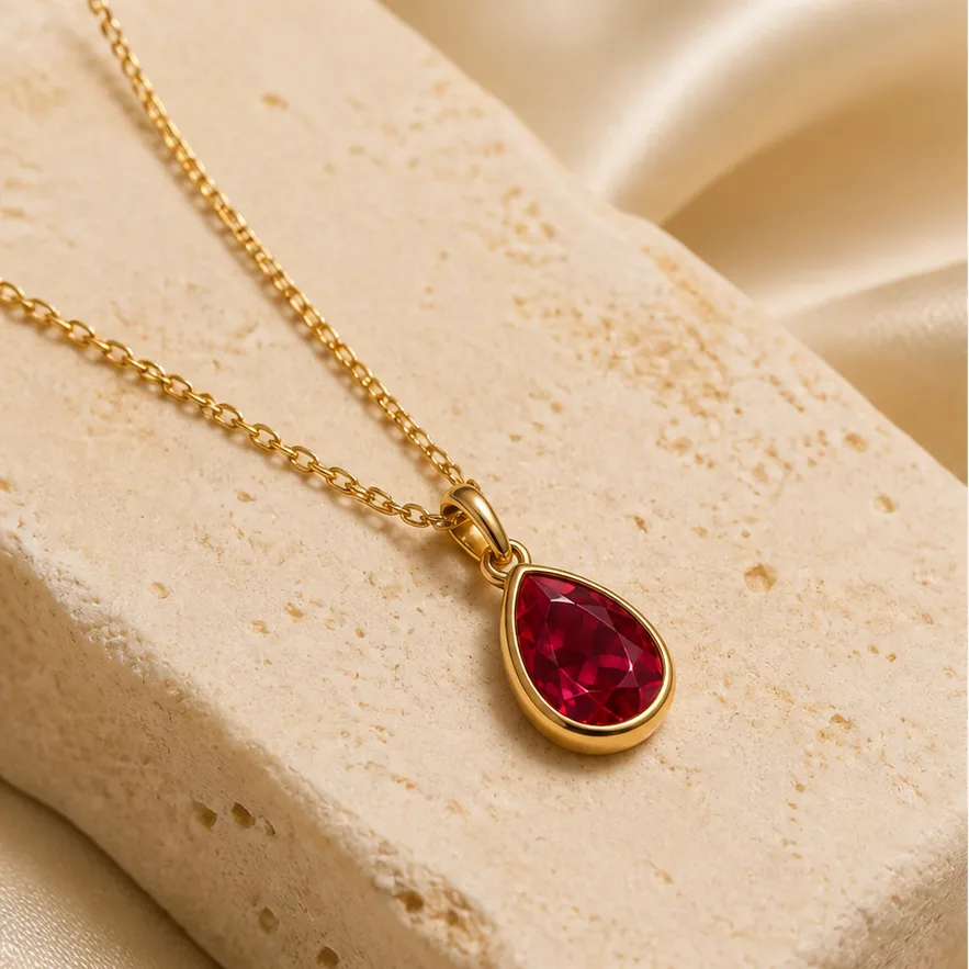 Dây chuyền Ruby RB01-N - ảnh cận cảnh chi tiết