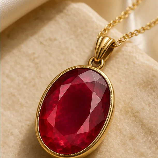 Mặt dây Ruby RB01-PD - ảnh cận cảnh chi tiết