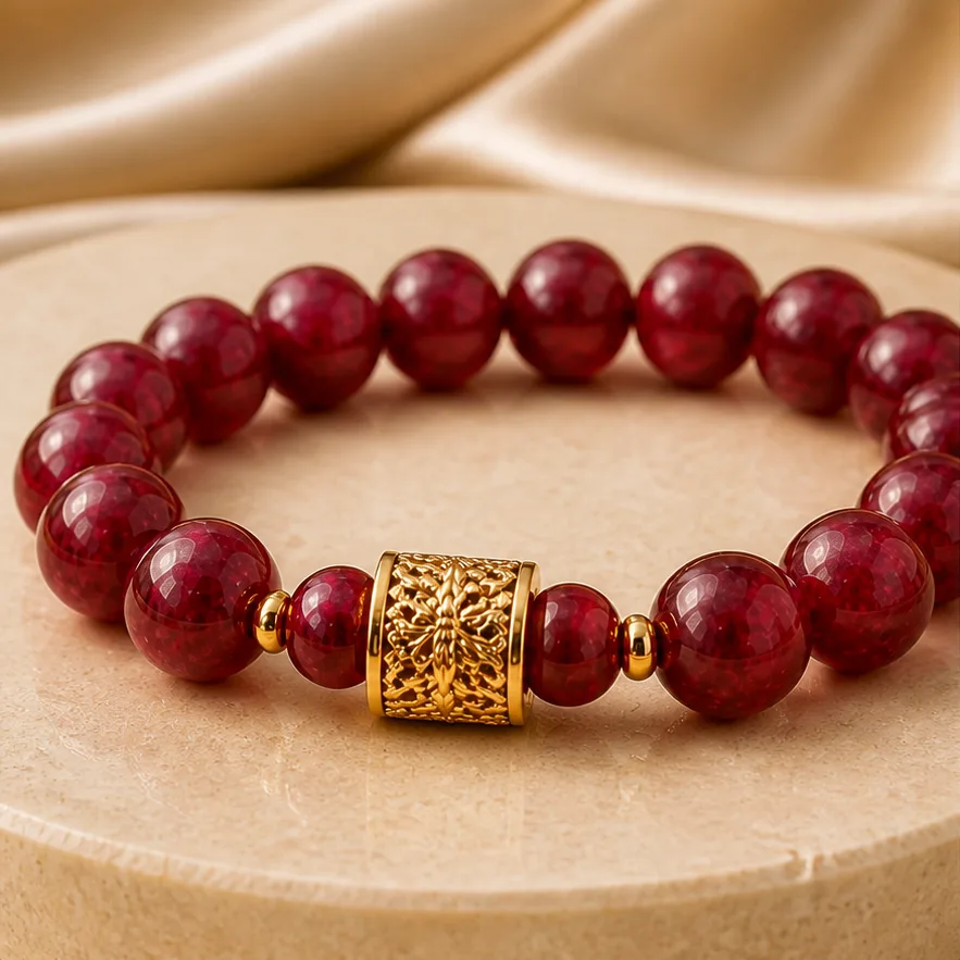Vòng tay Ruby RB06 Cao cấp - ảnh cận cảnh chi tiết